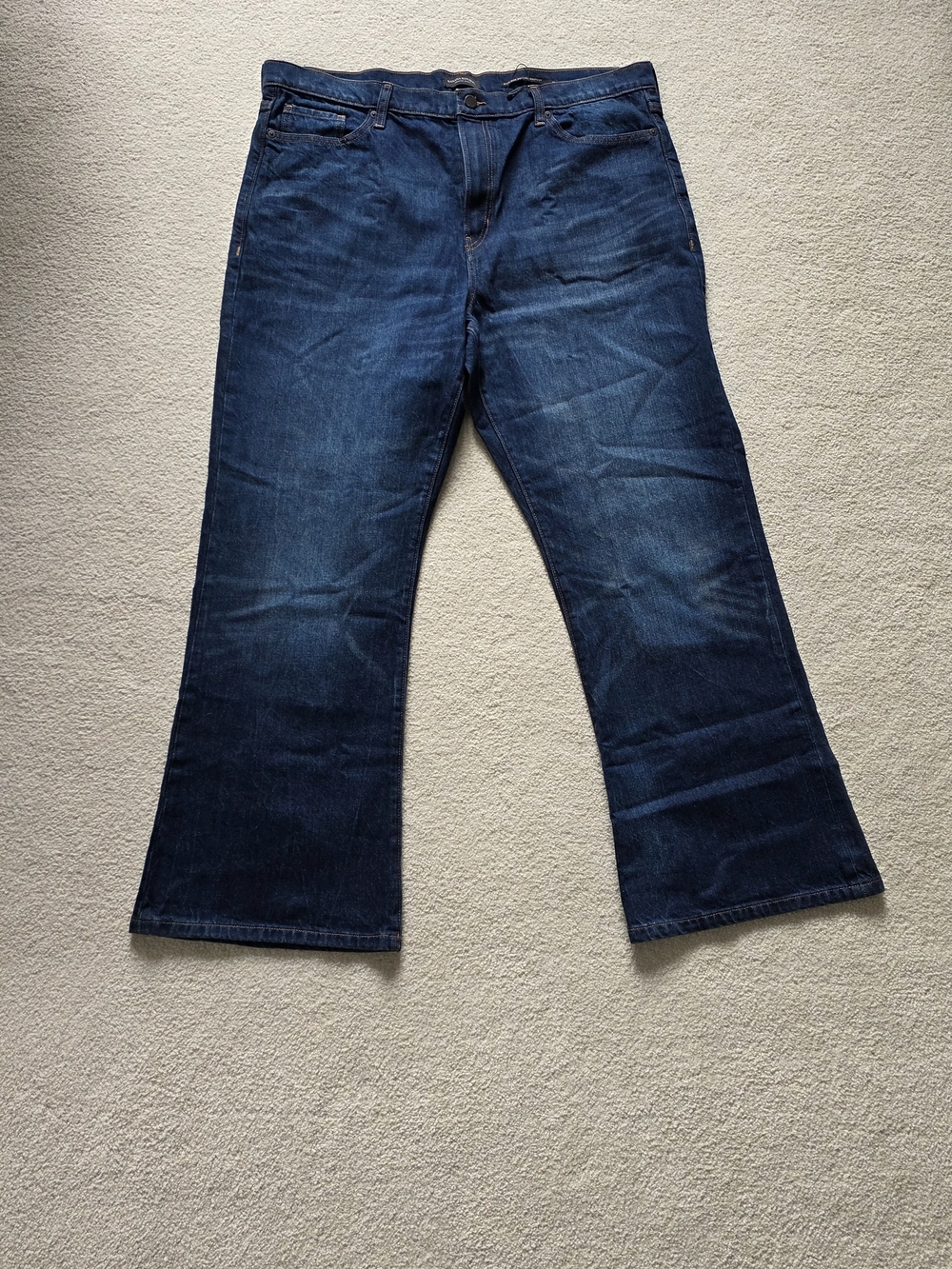 Banana Republic Men's Dark Indigo High Rise Bootcut Relaxed Jeans 34x30
